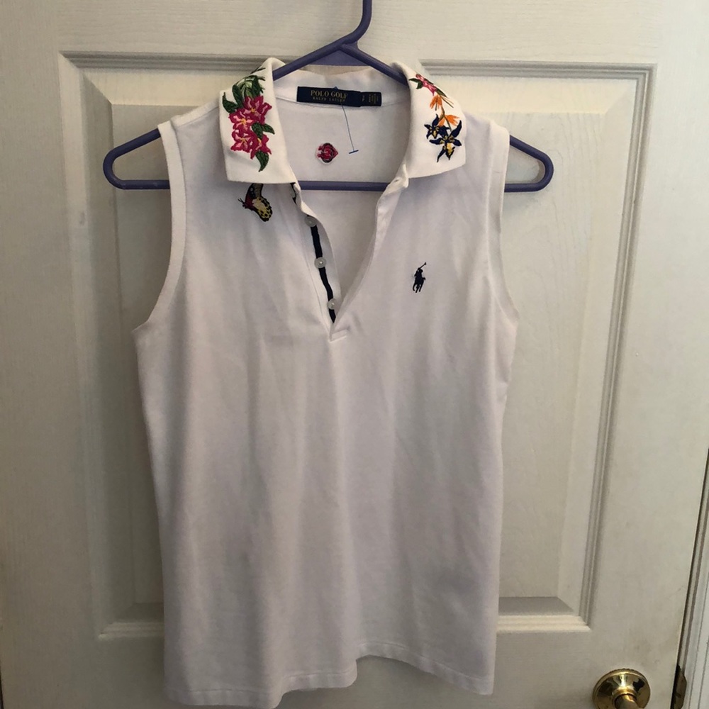 Polo Golf Ralph Lauren White Top Sz Small Petite
